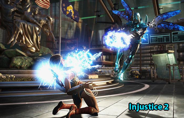 Nhân vật Wonder Women trong Injustice 2 đang chiến đấu