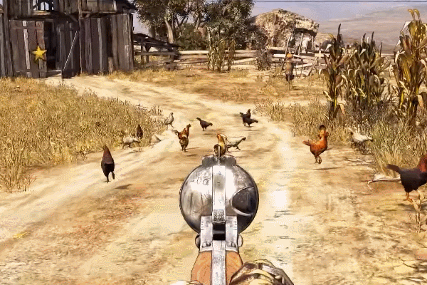 Khoảnh khắc bắn gà cực kỳ hài hước trong Call of Juarez: Gunslinger