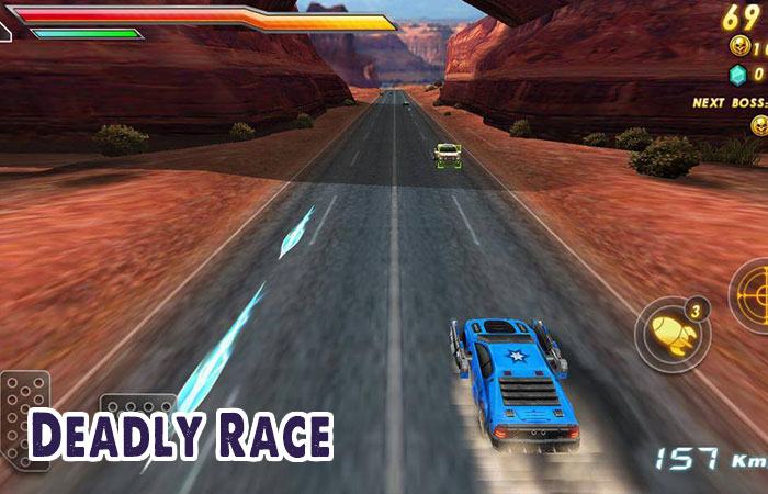 Game đua xe ô tô offline bắn súng Deadly Race