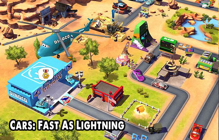 Game lái xe hoạt hình vui nhộn Cars: Fast As Lightning