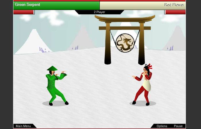 Giao diện 2 người chơi đối kháng trong Dragon Fist 3 - Age of the Warrior