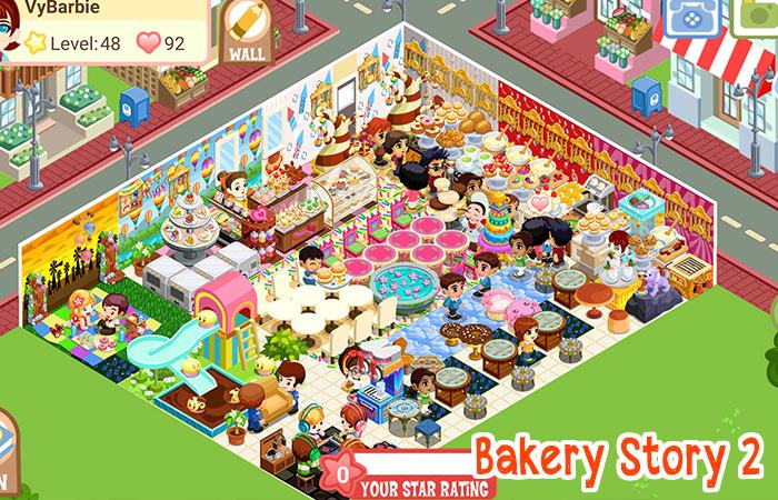 trò chơi nấu ăn làm bánh Bakery Story 2