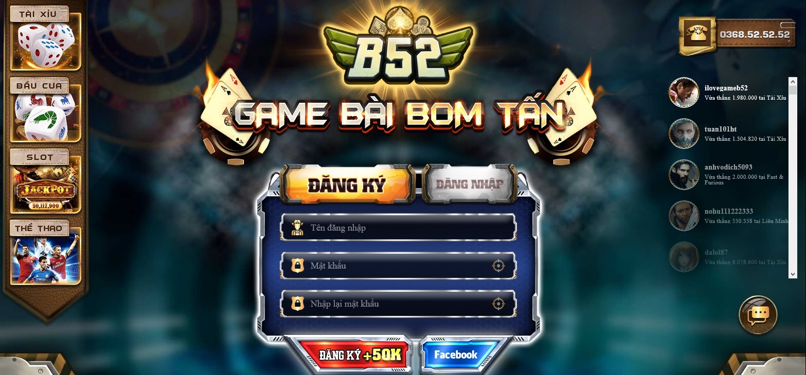 B52 Club- Game Bài Bom Tấn